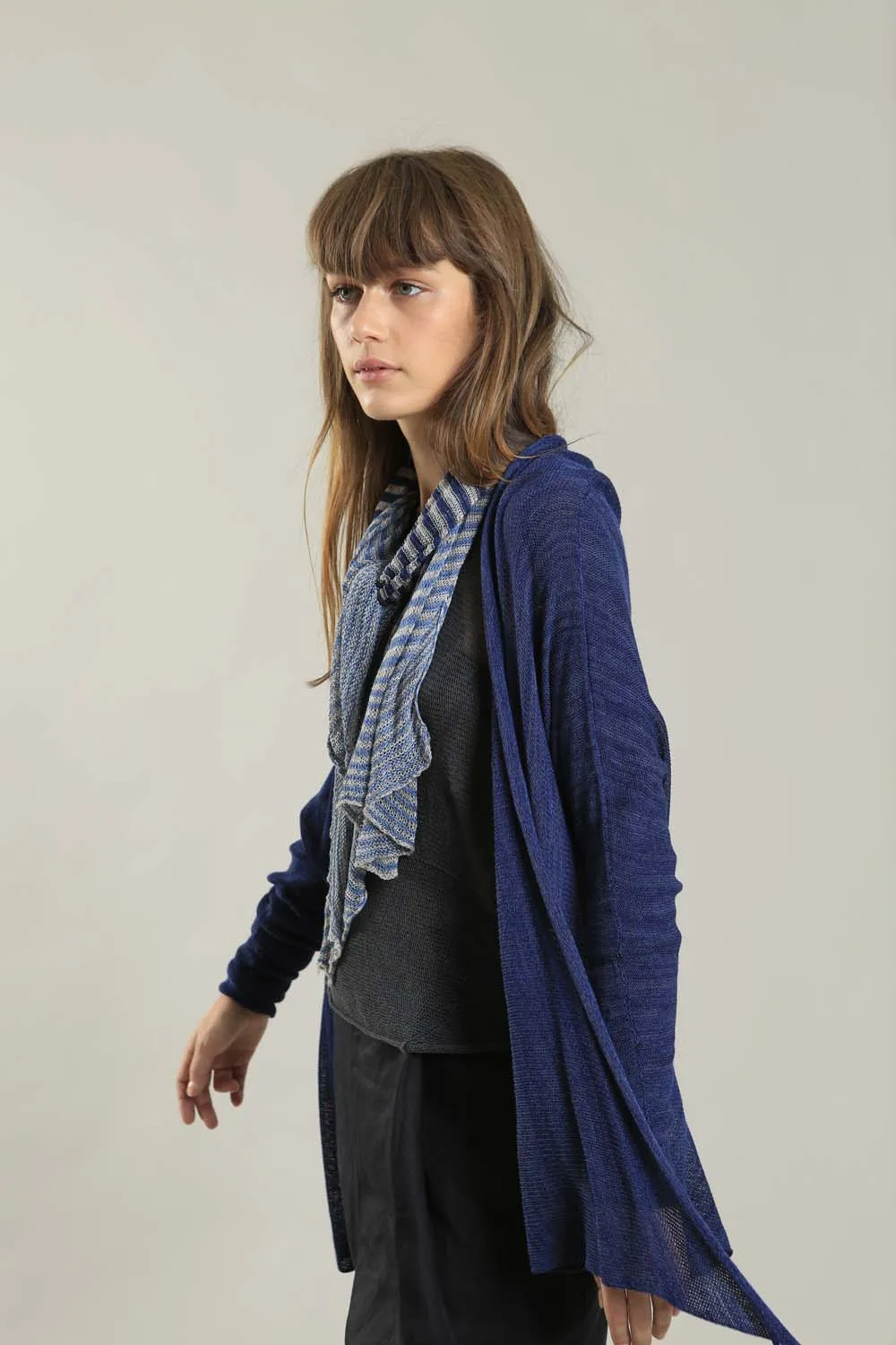 Orta Light Bamboo & Soy warm Cardigan - Navy Blue