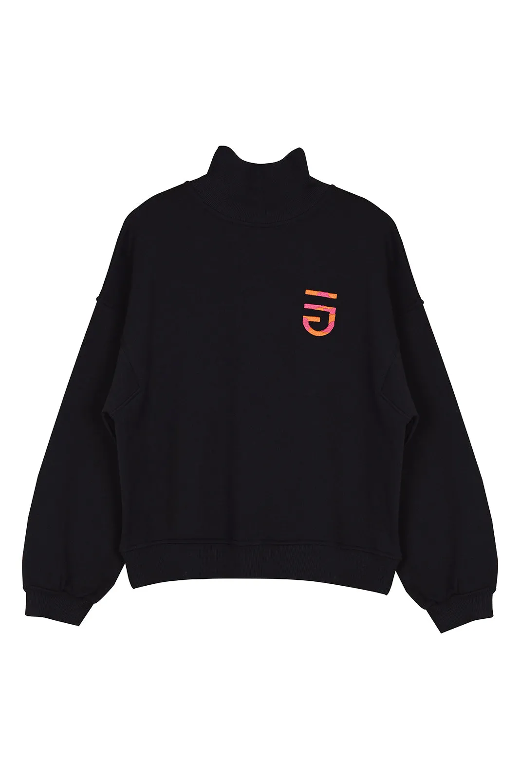 Oversize Turtleneck Sweatshirt Black