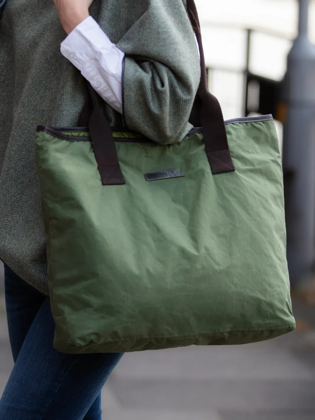 Oversized Tote Bag - Green