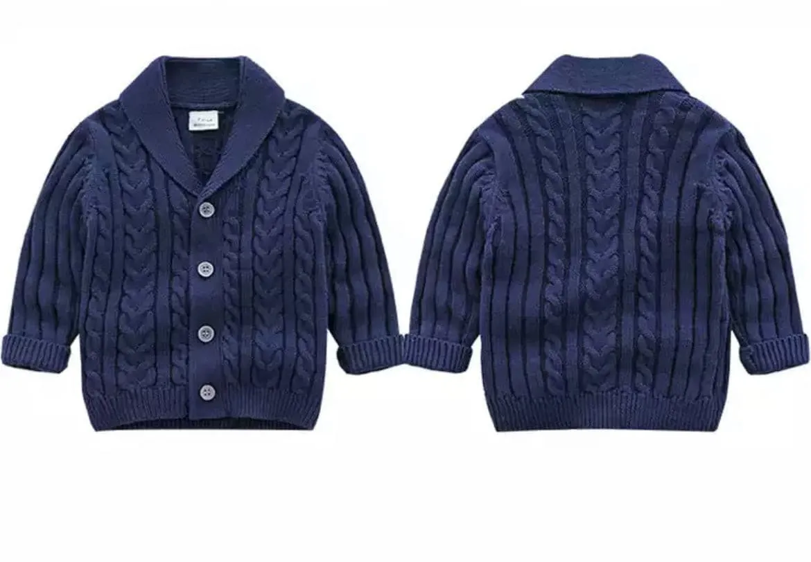 Oxford Baby Boys Cardigan , Navy Blue