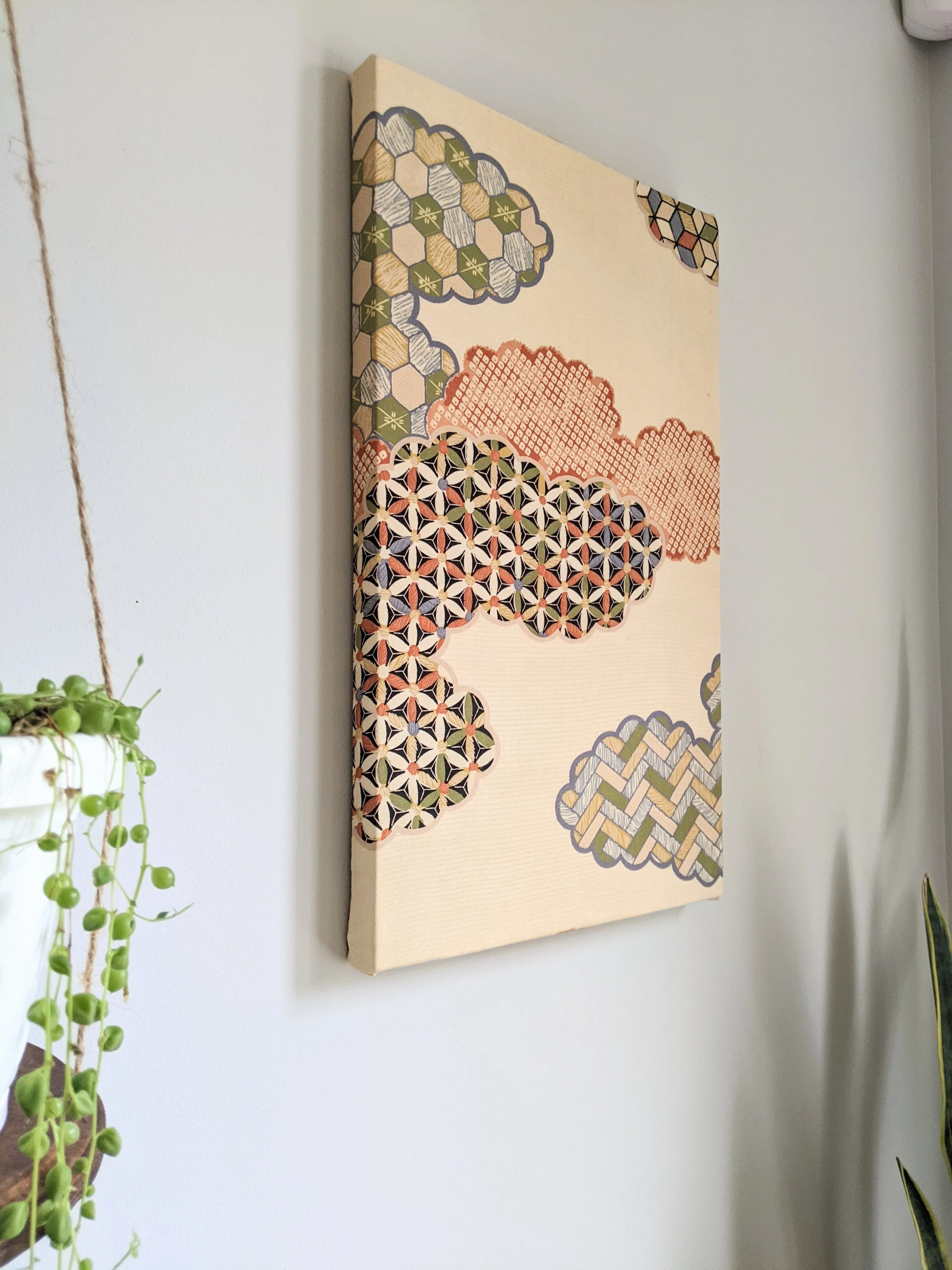 Patterned clouds wall art