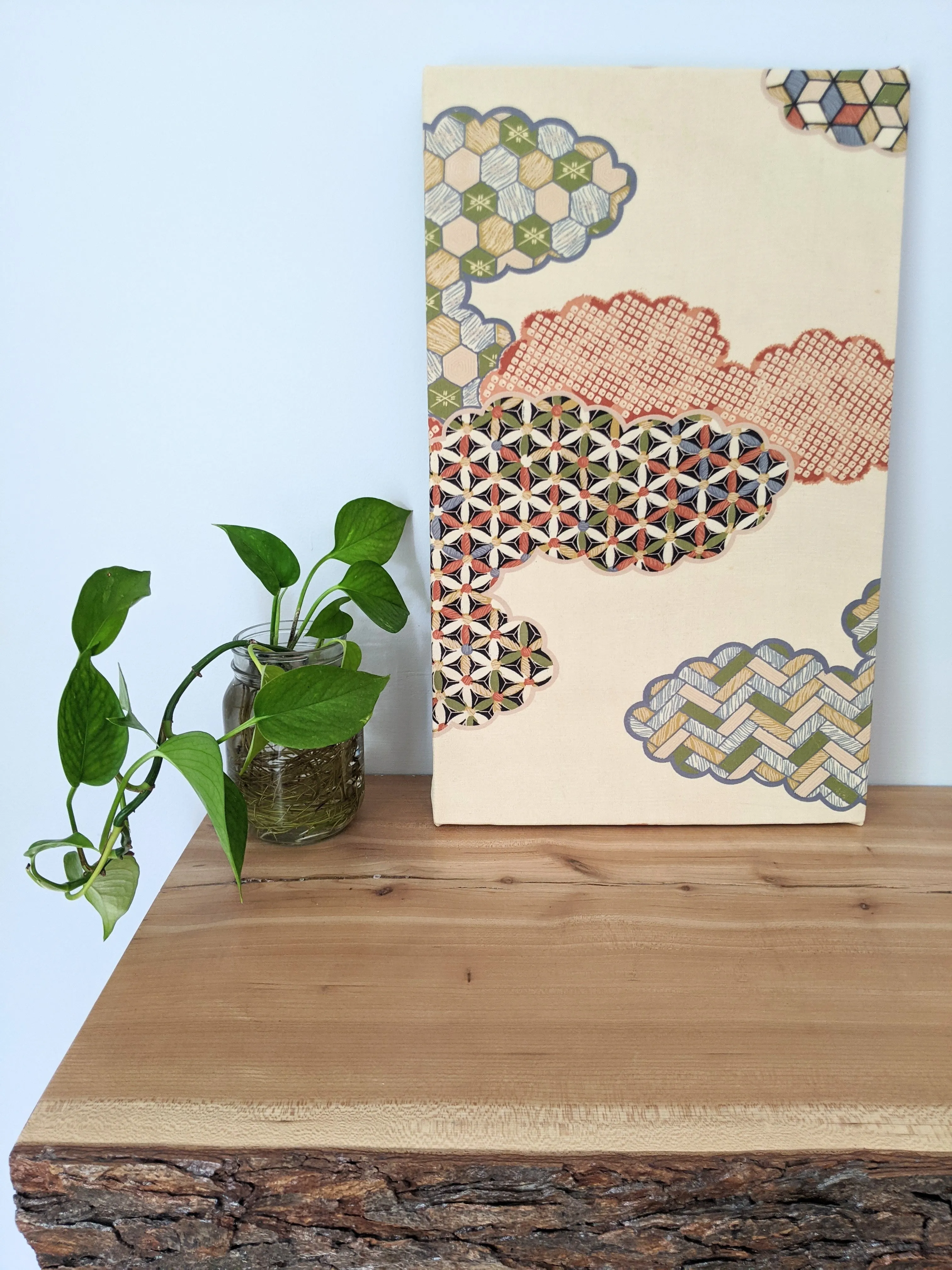 Patterned clouds wall art