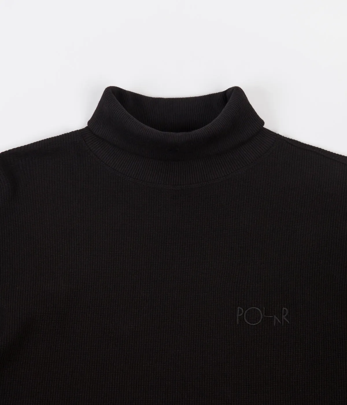 Polar Shin Turtleneck Long Sleeve T-Shirt - Black