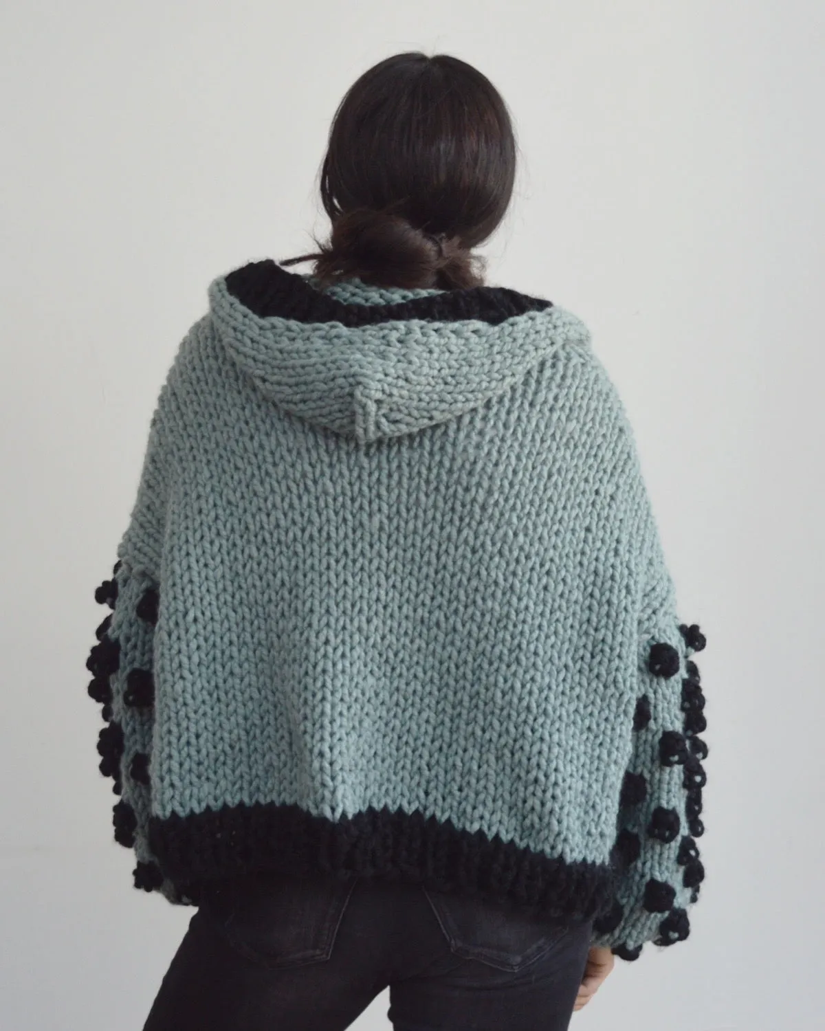 Polka Dot Hoodie - Downloadable Chunky Knitting Pattern