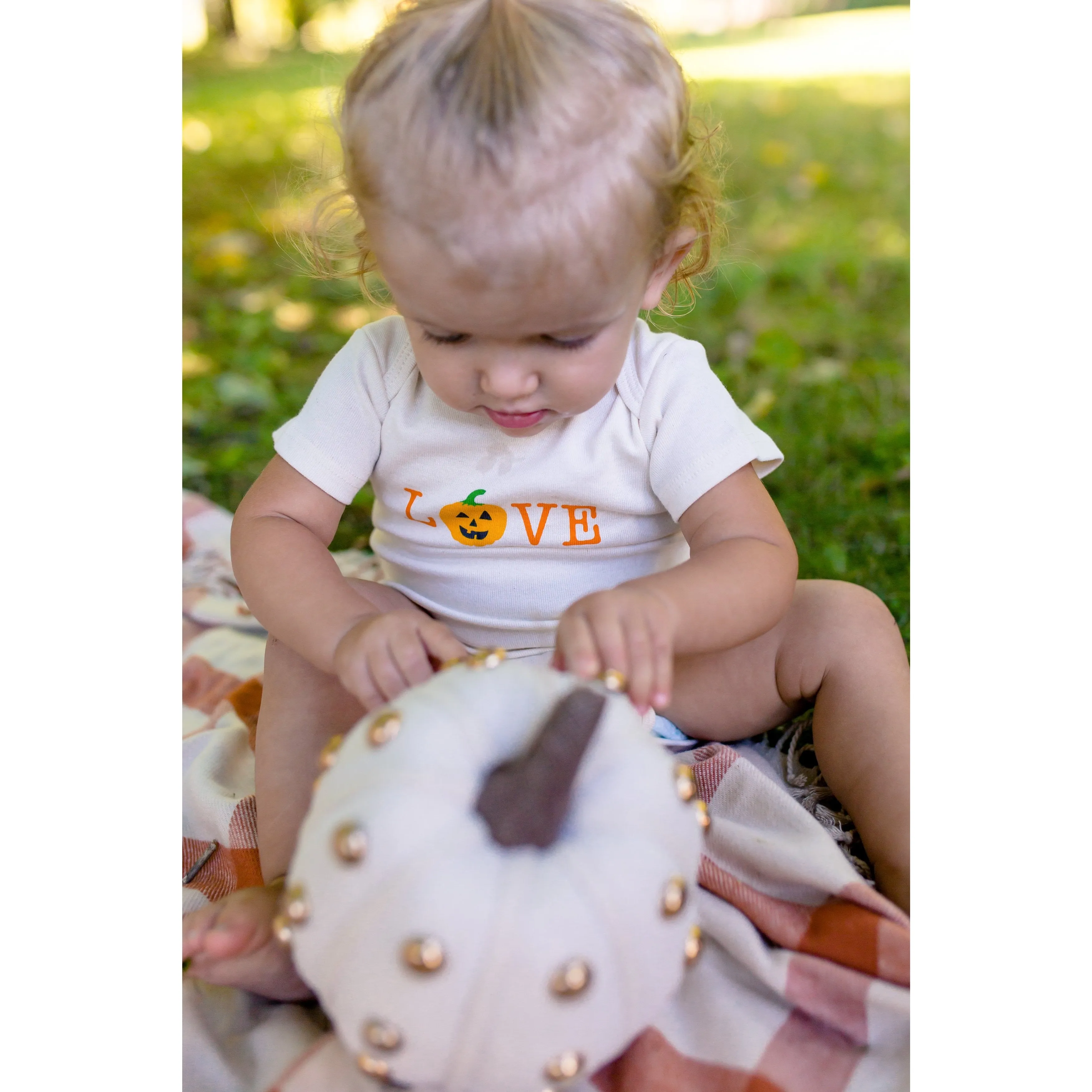 Pumpkin Love Short Sleeve Romper