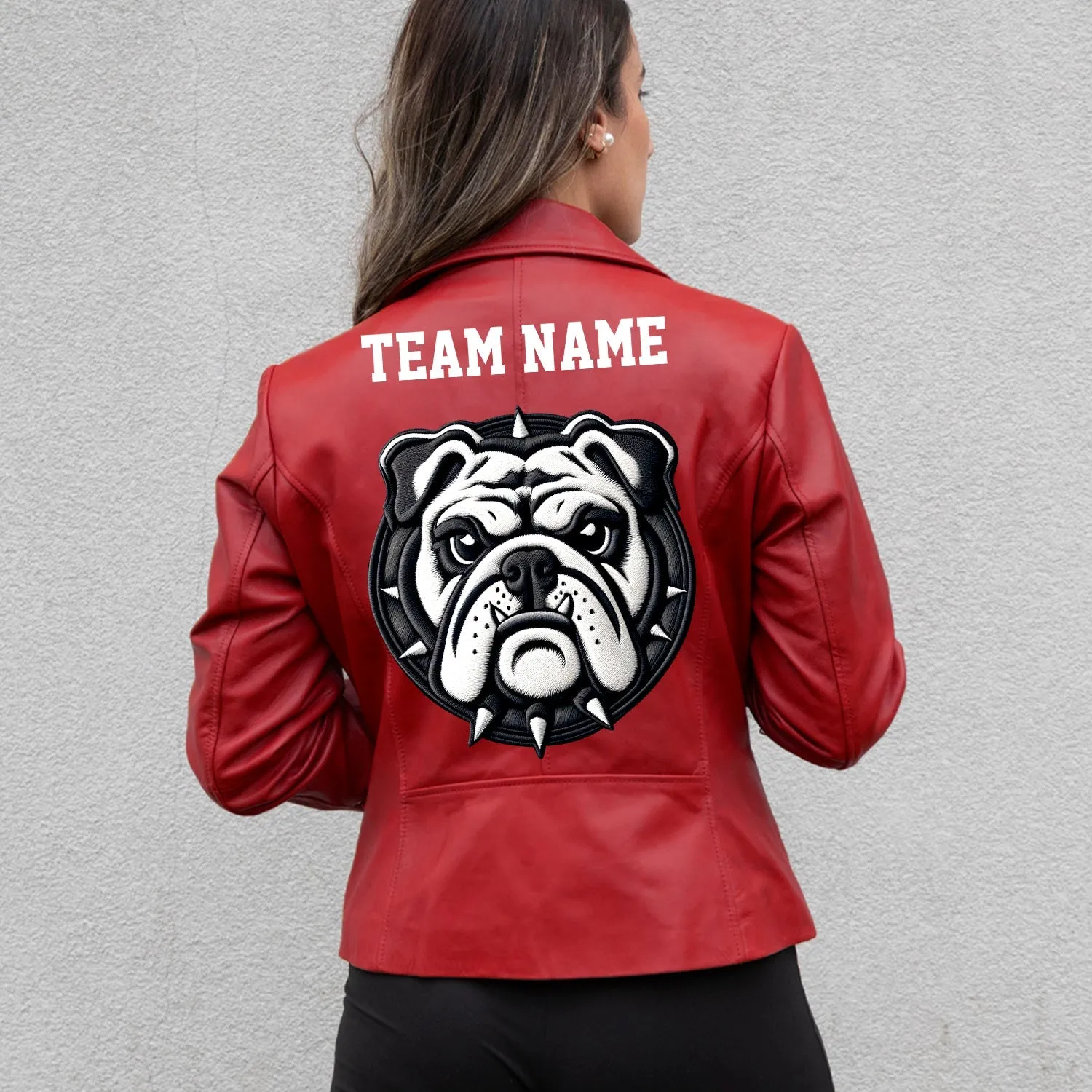 (Real Leather) Personalized Game Day Leather Jacket