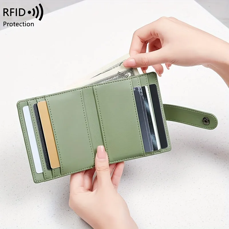 RFID-Safe, Lightweight Women's Wallet by CHARM INFINITE - Water-Resistant, Multi-Card Holder for Daily Commute, Snap Closure