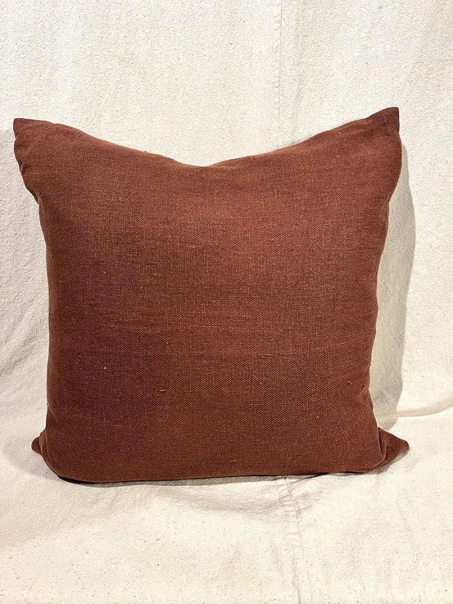 Saffron Linen Feather   Down Pillow