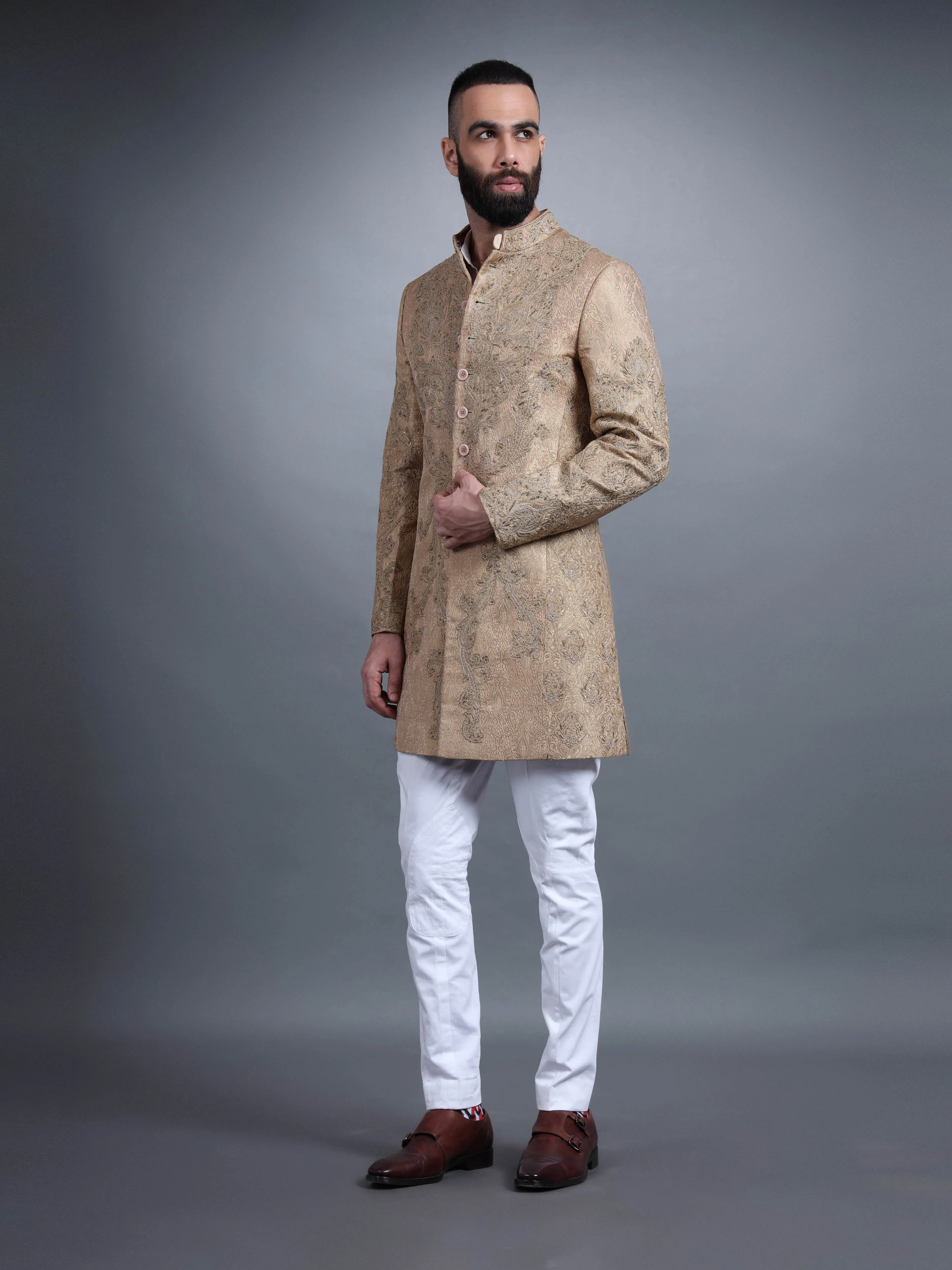 SAND DUNES EMBROIDERED ACHKAN