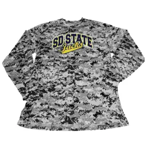 SD State Jackrabbits Badger Sport Digital Camo Long Sleeve Crew Neck T-Shirt (L)