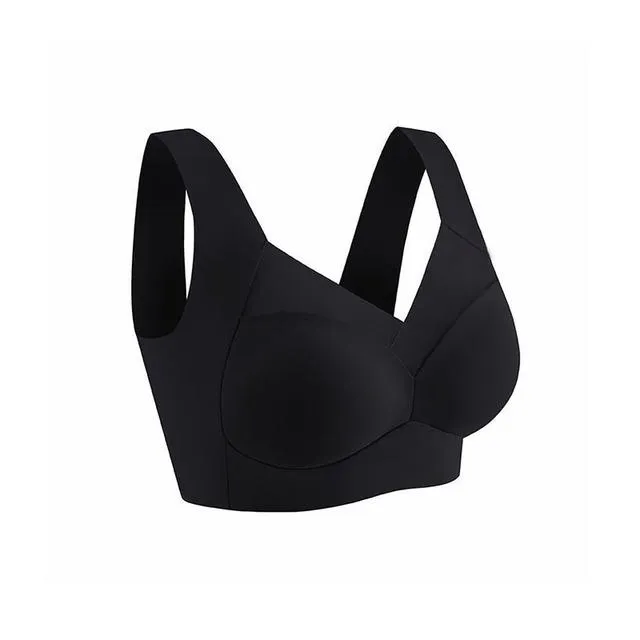 Seamless V-Neck Sports Bras Padded Crop Top Push Up Brassiere Female Underwear Backless Tank Tops Soft Lingerie Camisole