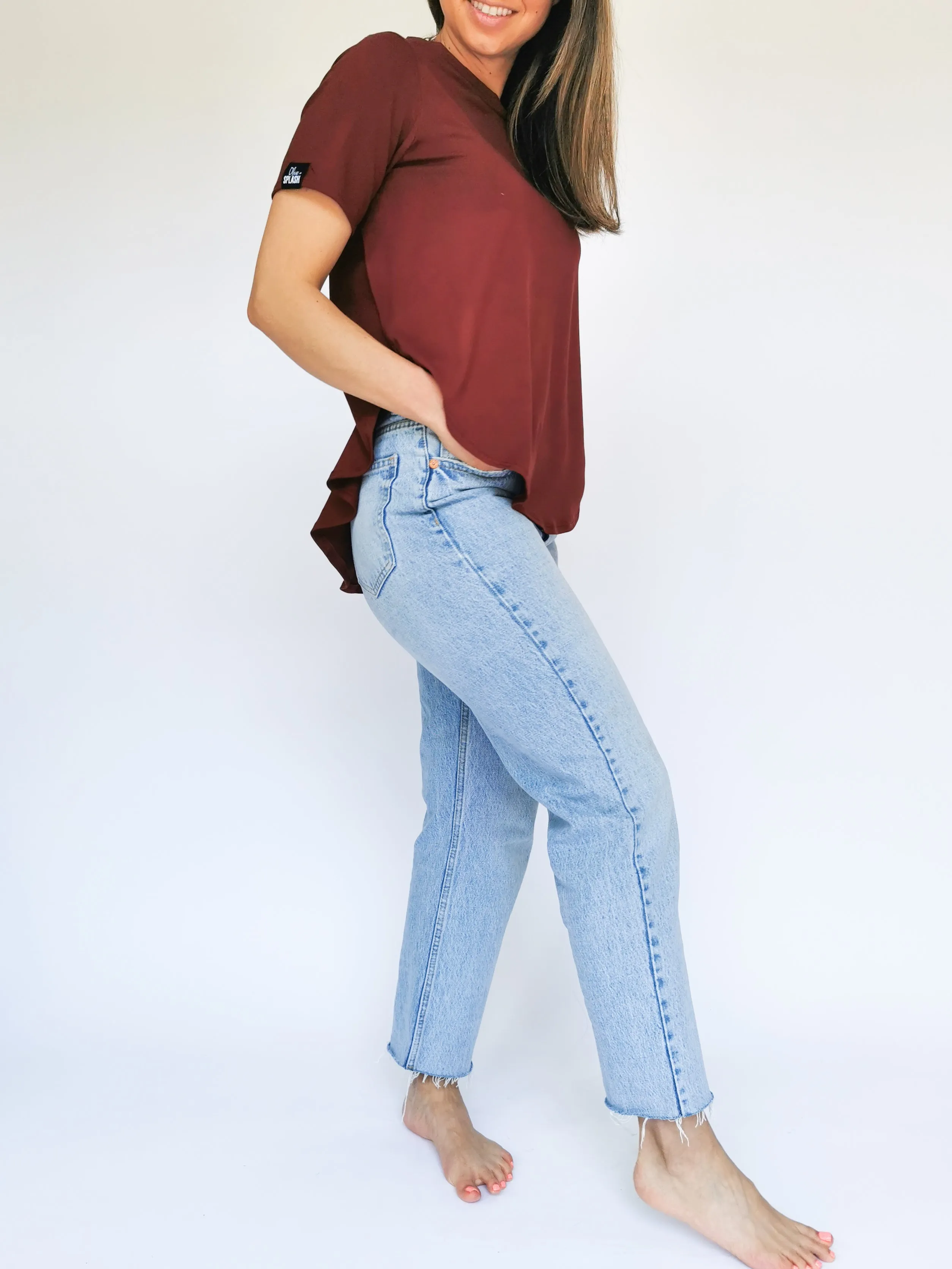 Side Slit Swoop T-Shirt