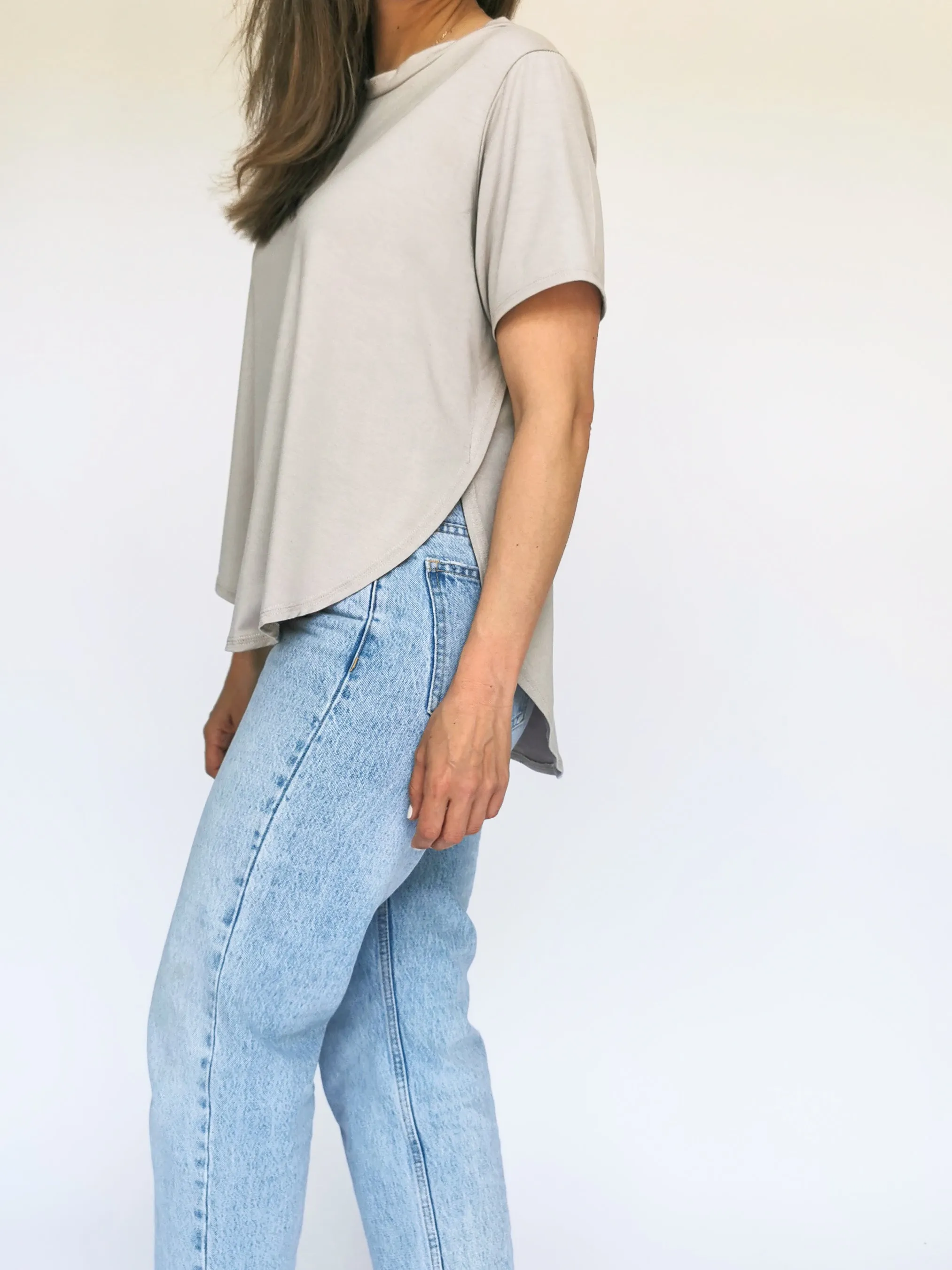 Side Slit Swoop T-Shirt