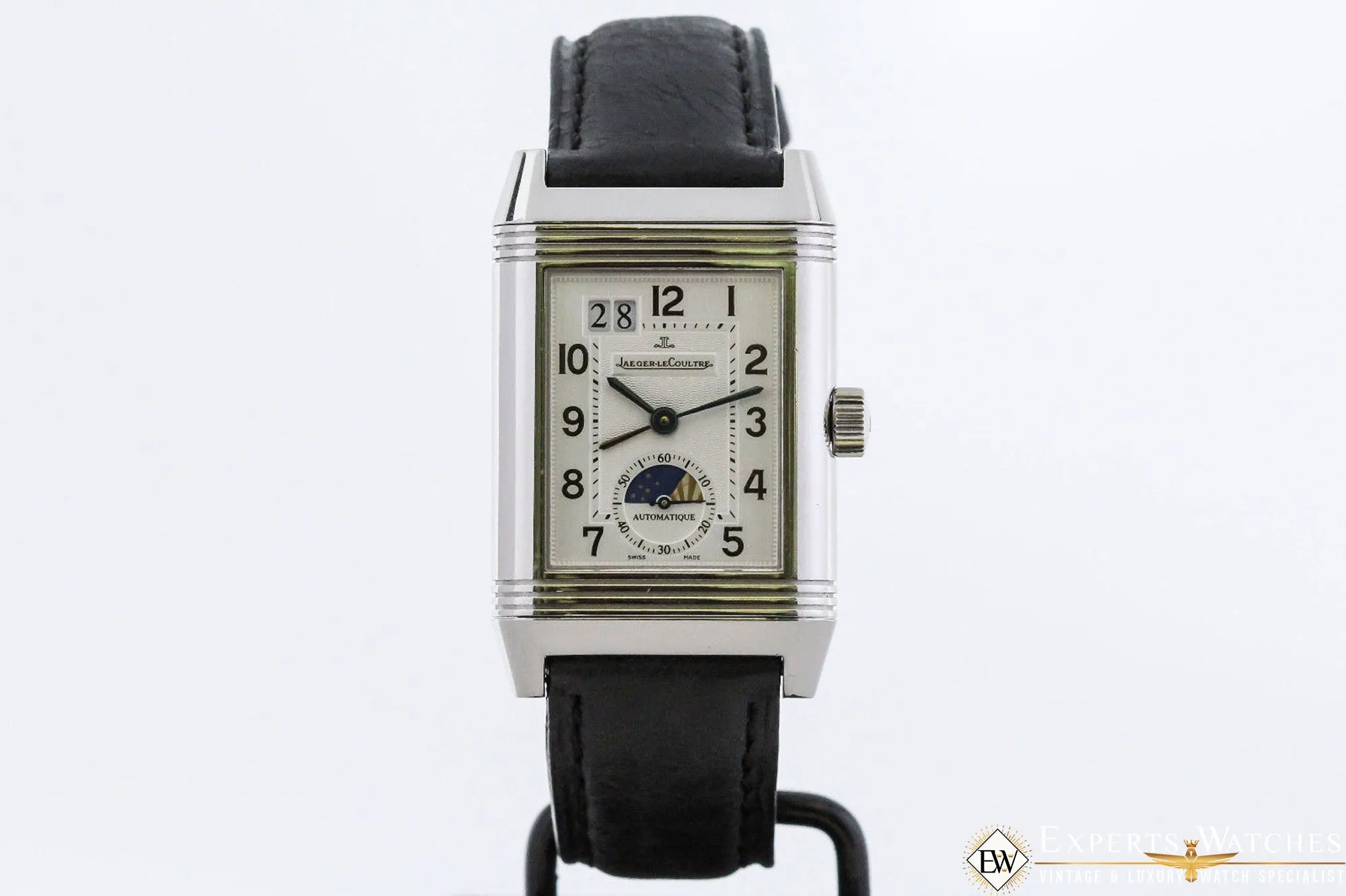 SOLD!!!  Jaeger LeCoultre Reverso Grande Automatic Dual Time GMT Day Night Q3038420 Watch