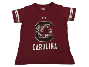 South Carolina Gamecocks Under Armour YOUTH Red Anti-Odor HeatGear T-Shirt (M)