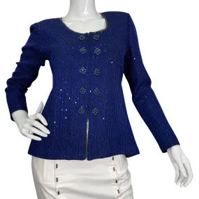 St. John Navy Blue Evening Shimmery Jacket