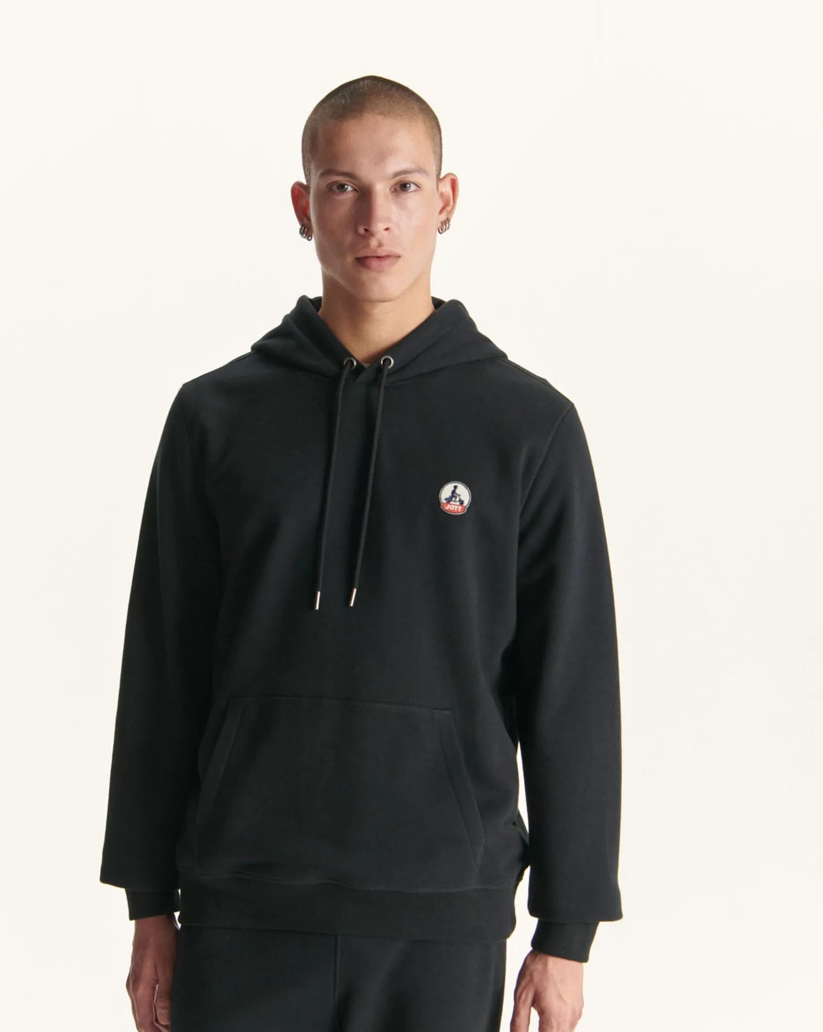 Sweat à capuche homme en coton biologique Noir Mataro