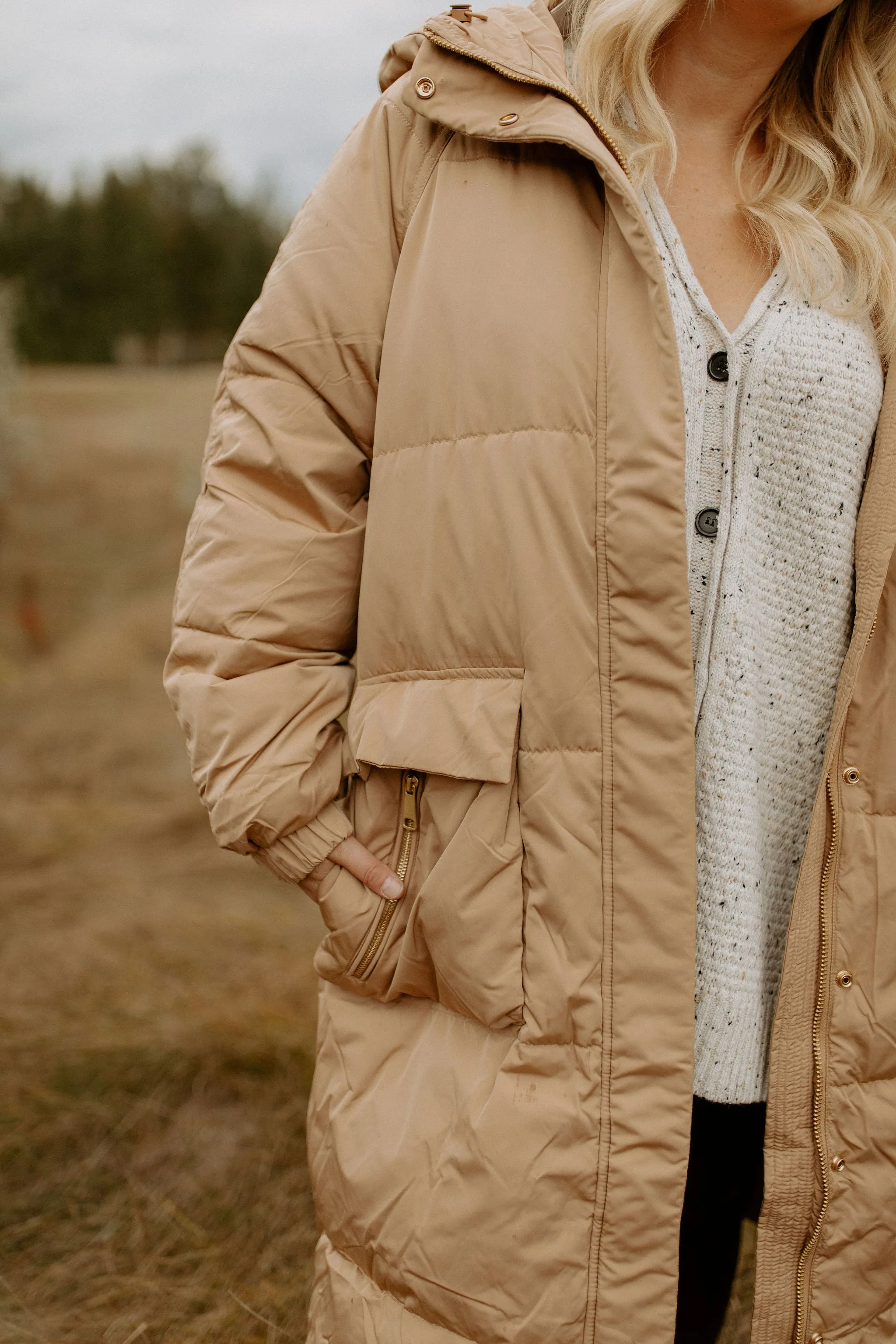 The Camila Puffer Jacket - Tannin - PLUS