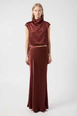 Third Form Crush Drape Tank in Shiraz