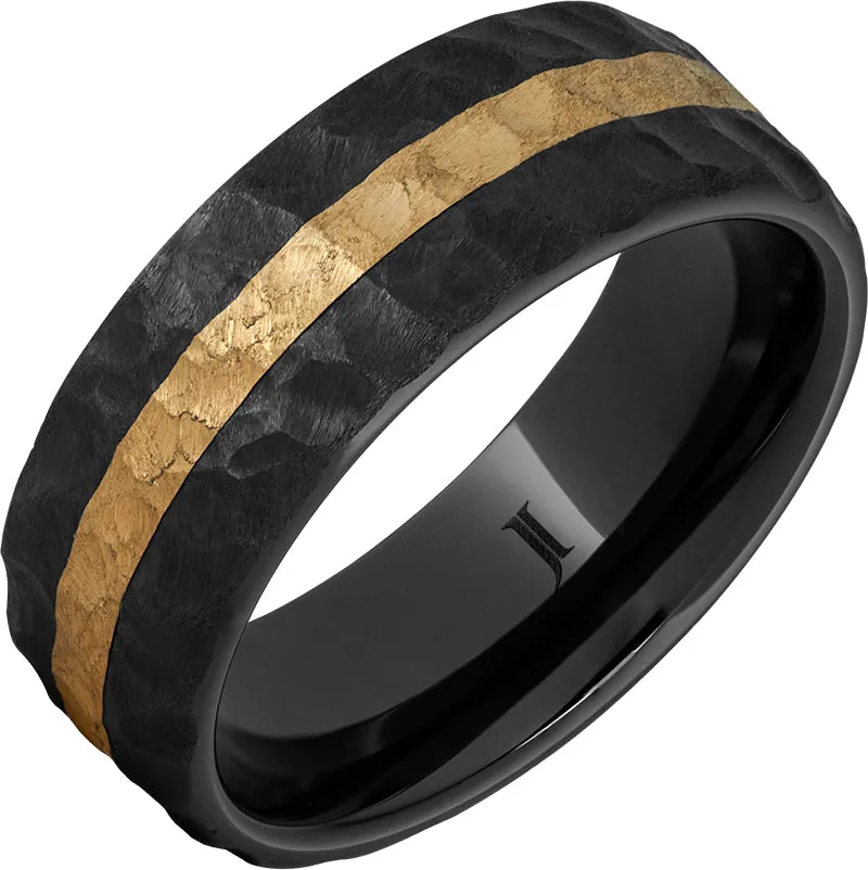 THOR – BLACK DIAMOND CERAMIC  WITH 14K GOLD INLAY