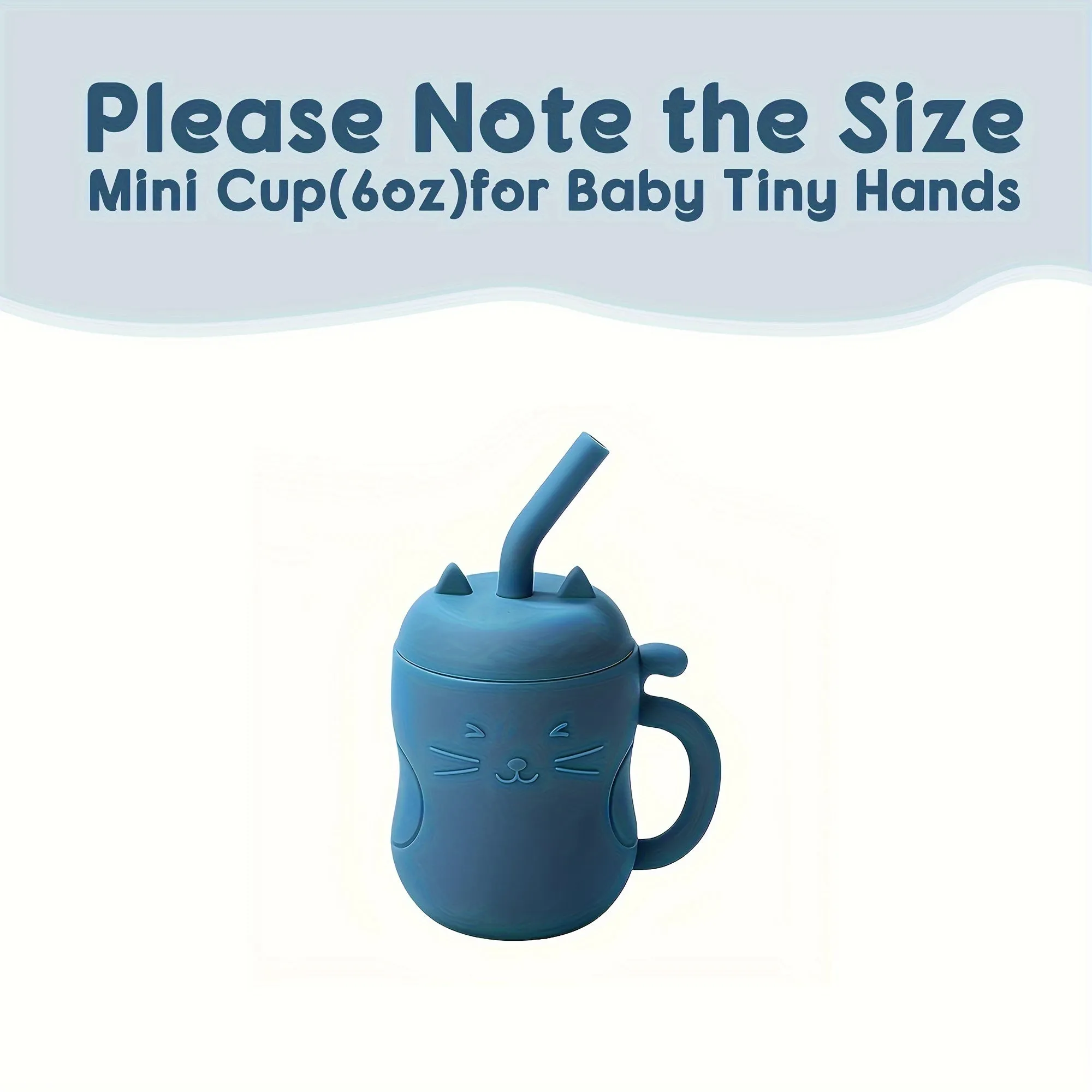 TYRY.HU Cute Kawaii Cat Learning Cup - Leak-Proof, BPA-Free, Includes Cute Stopper & Straw - Perfect for Baby's First Feedings!