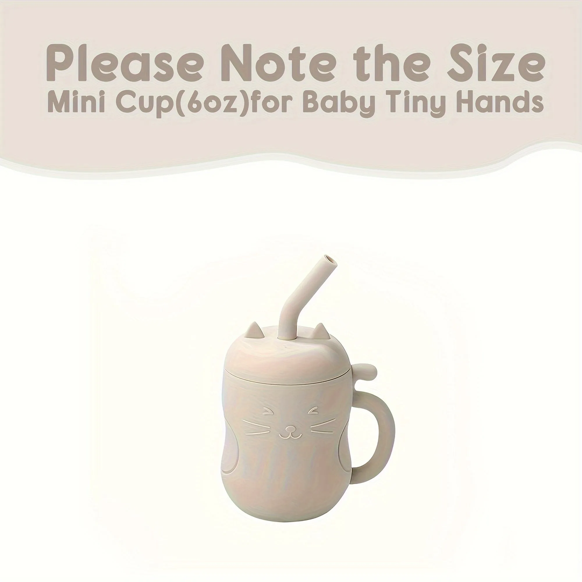 TYRY.HU Cute Kawaii Cat Learning Cup - Leak-Proof, BPA-Free, Includes Cute Stopper & Straw - Perfect for Baby's First Feedings!