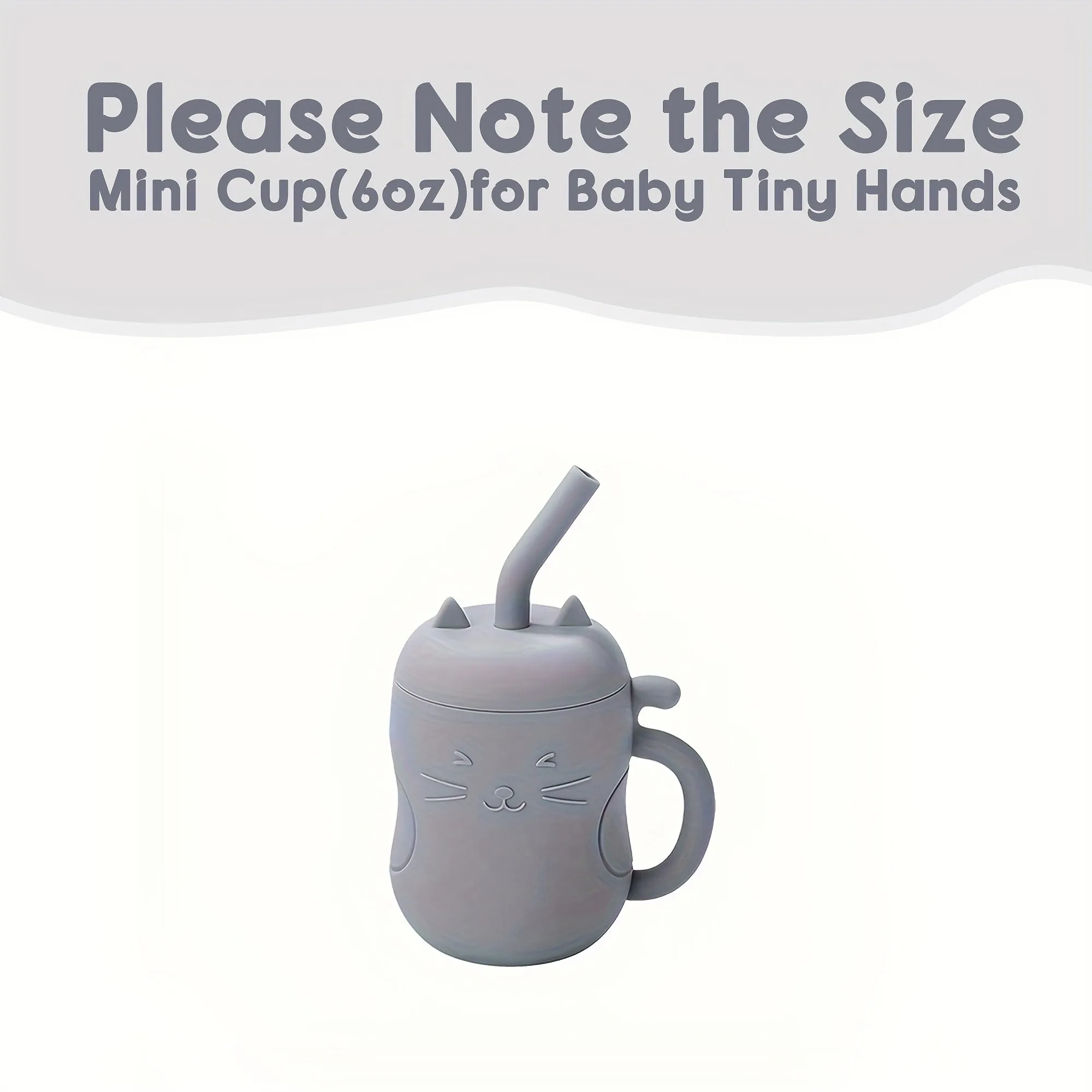 TYRY.HU Cute Kawaii Cat Learning Cup - Leak-Proof, BPA-Free, Includes Cute Stopper & Straw - Perfect for Baby's First Feedings!