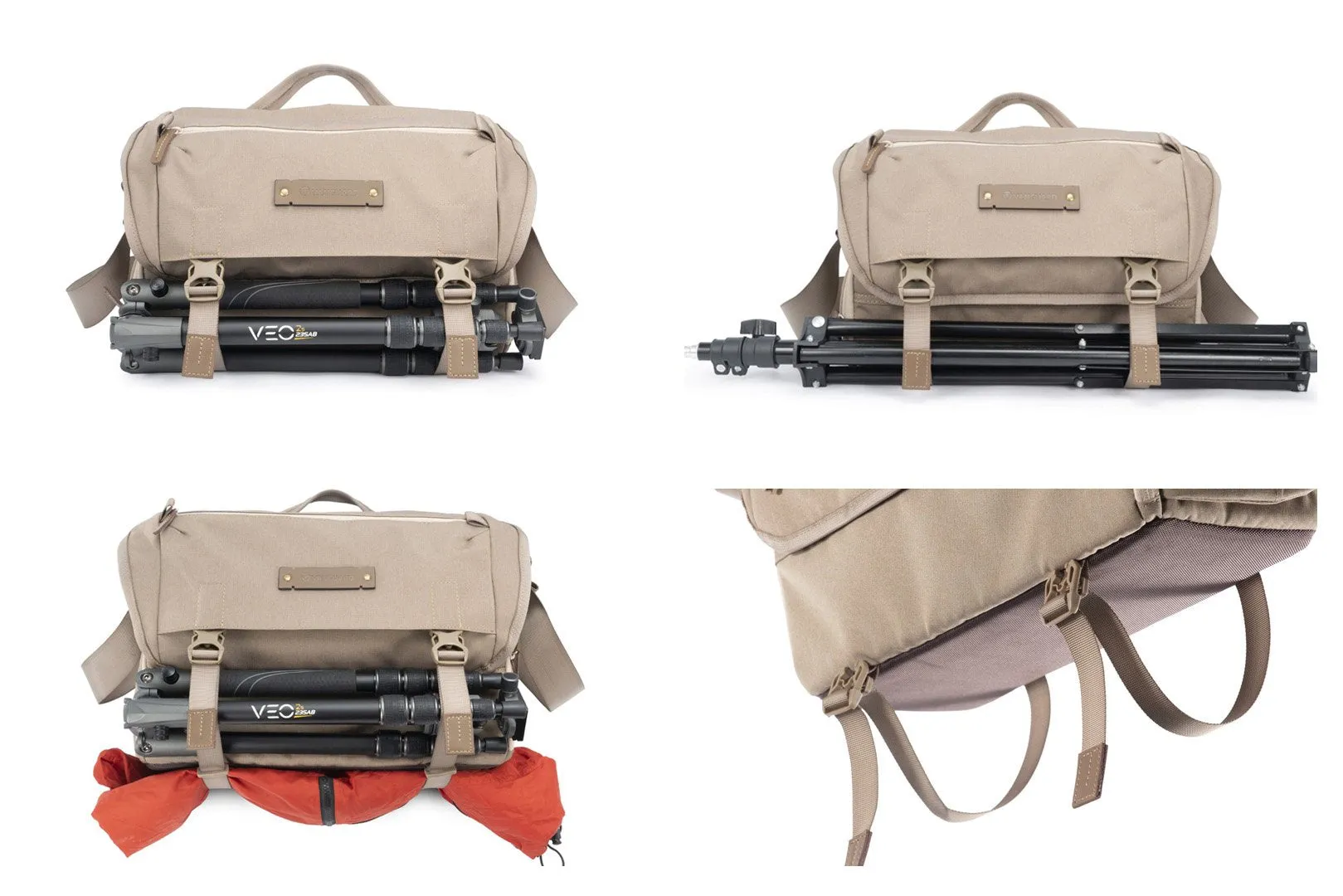 VEO RANGE 38 BG 17 Litre Shoulder Bag with Internal Travel Tripod Compartment (to 41cm folded) - Stone