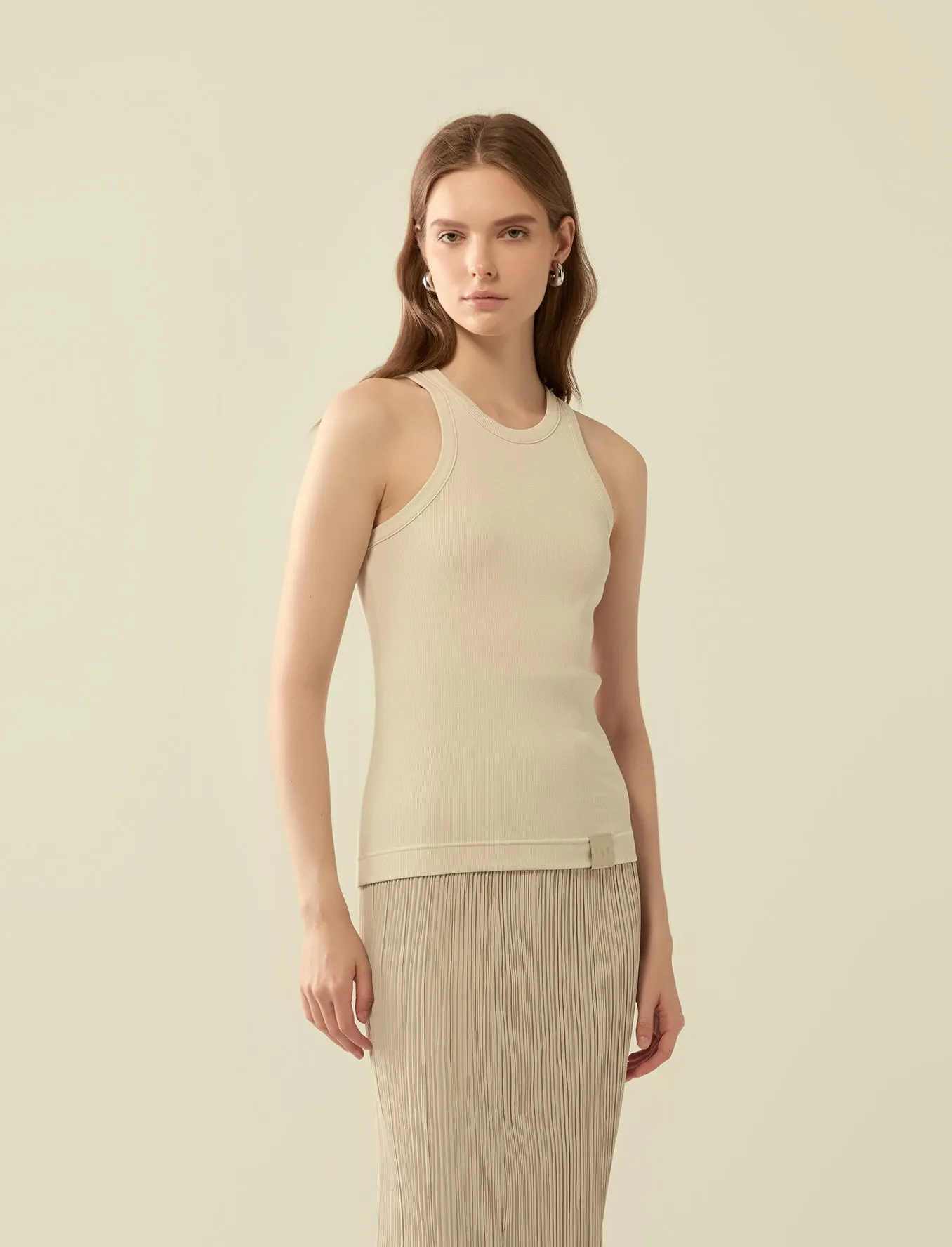 viscose ribbed tank top