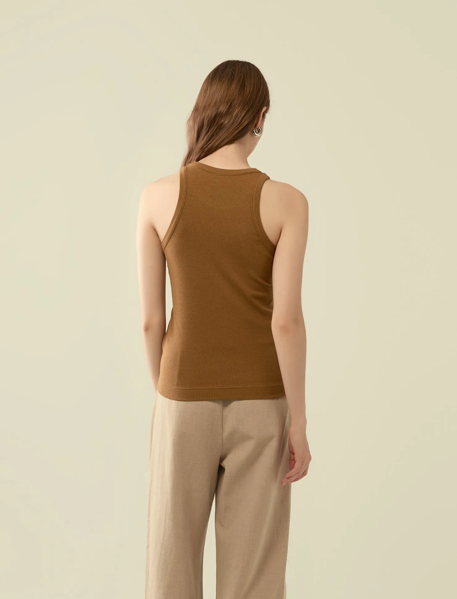 viscose ribbed tank top