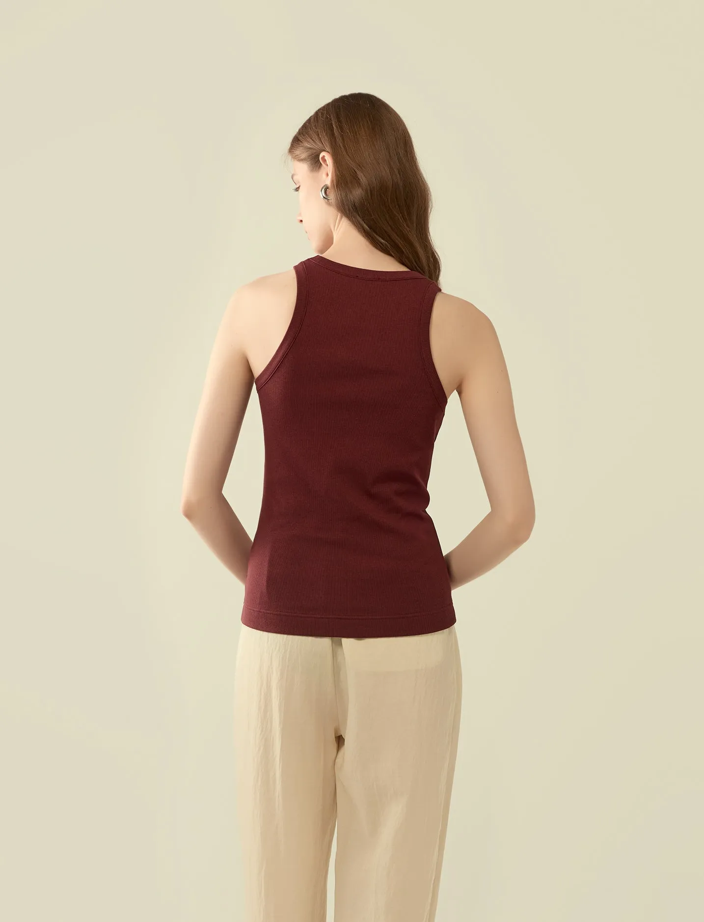 viscose ribbed tank top