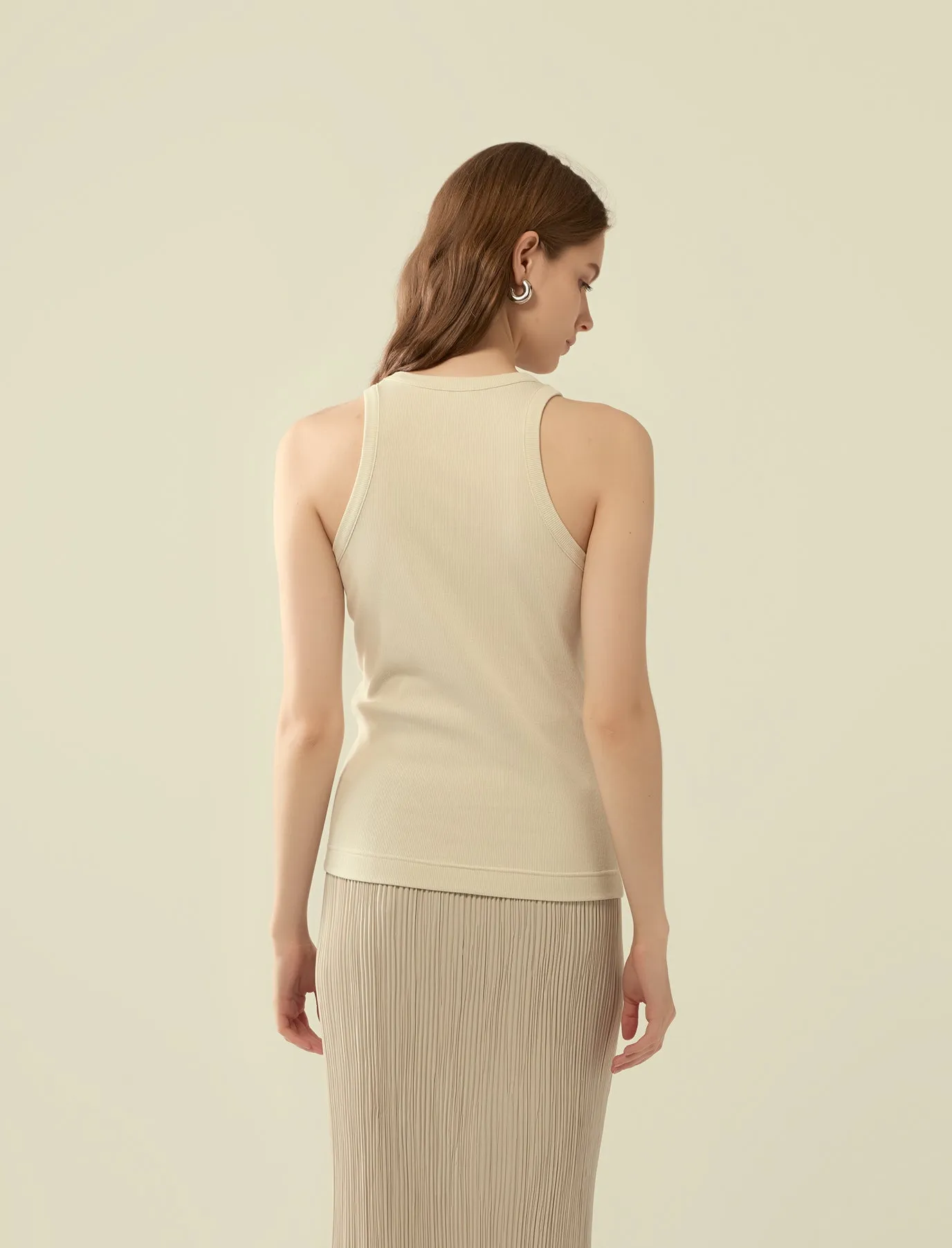 viscose ribbed tank top