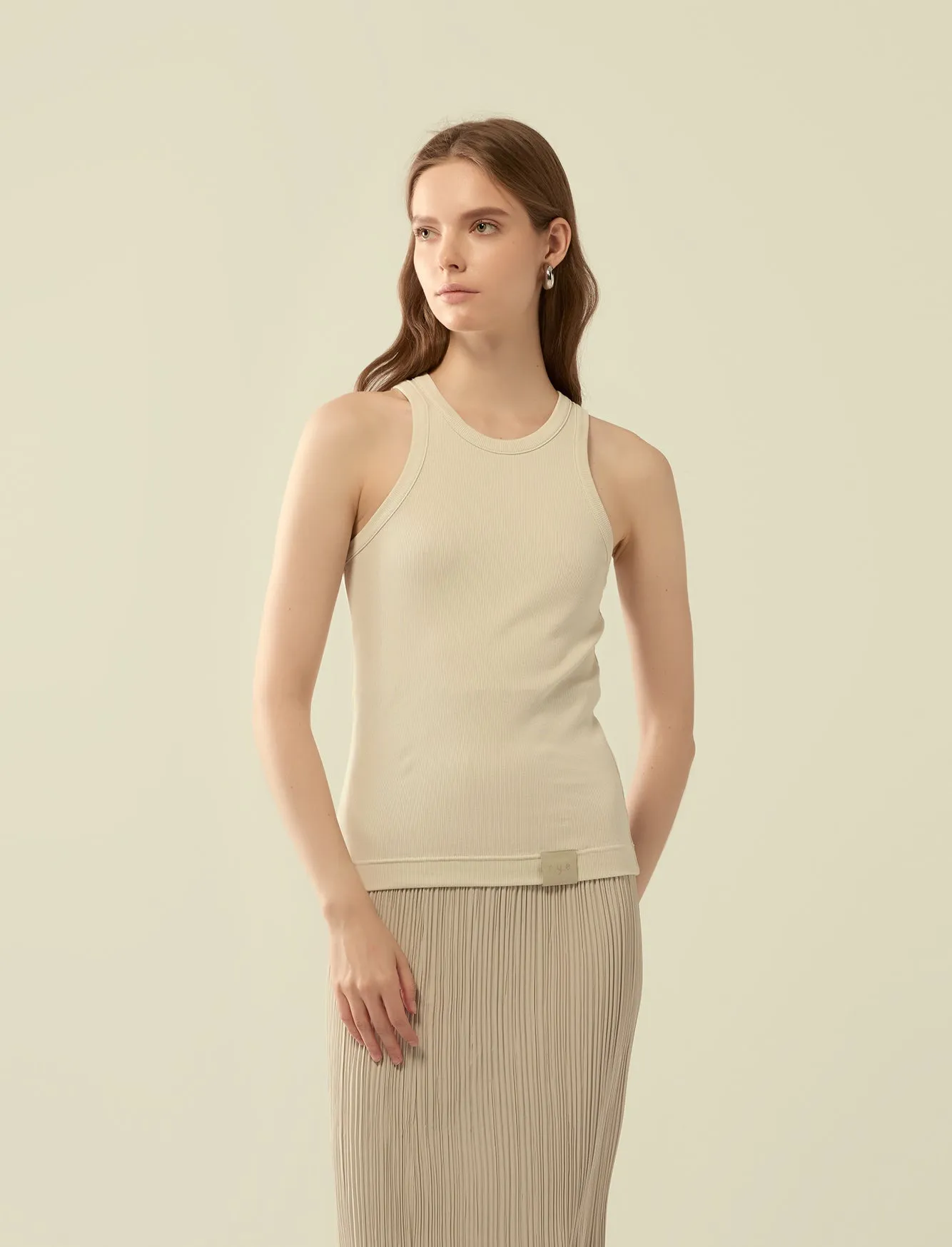 viscose ribbed tank top