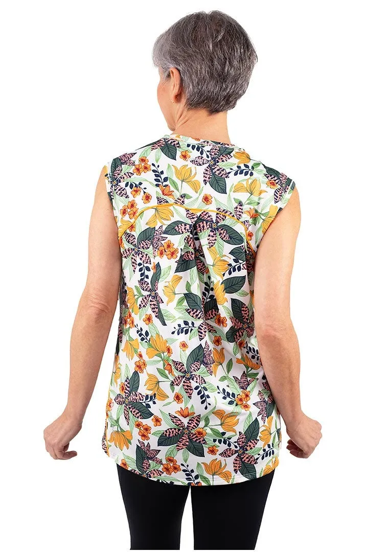 Women's Accelera Tank  |  Apricot Crush Floral Paradise