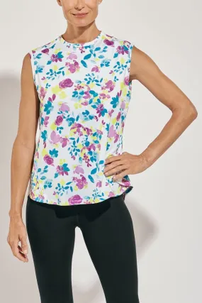 Women's Accelera Tank  |  White Dynamic Floral