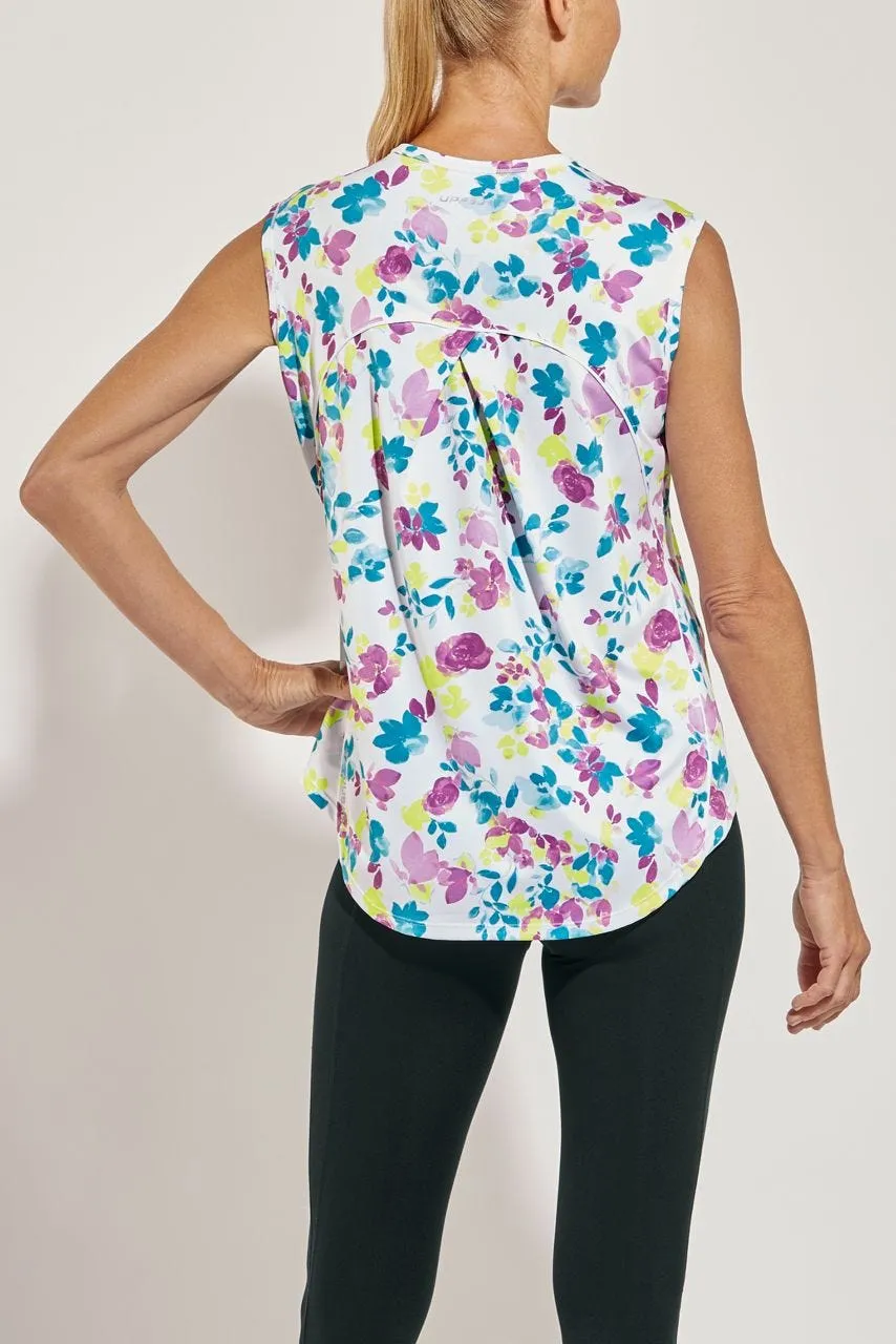 Women's Accelera Tank  |  White Dynamic Floral