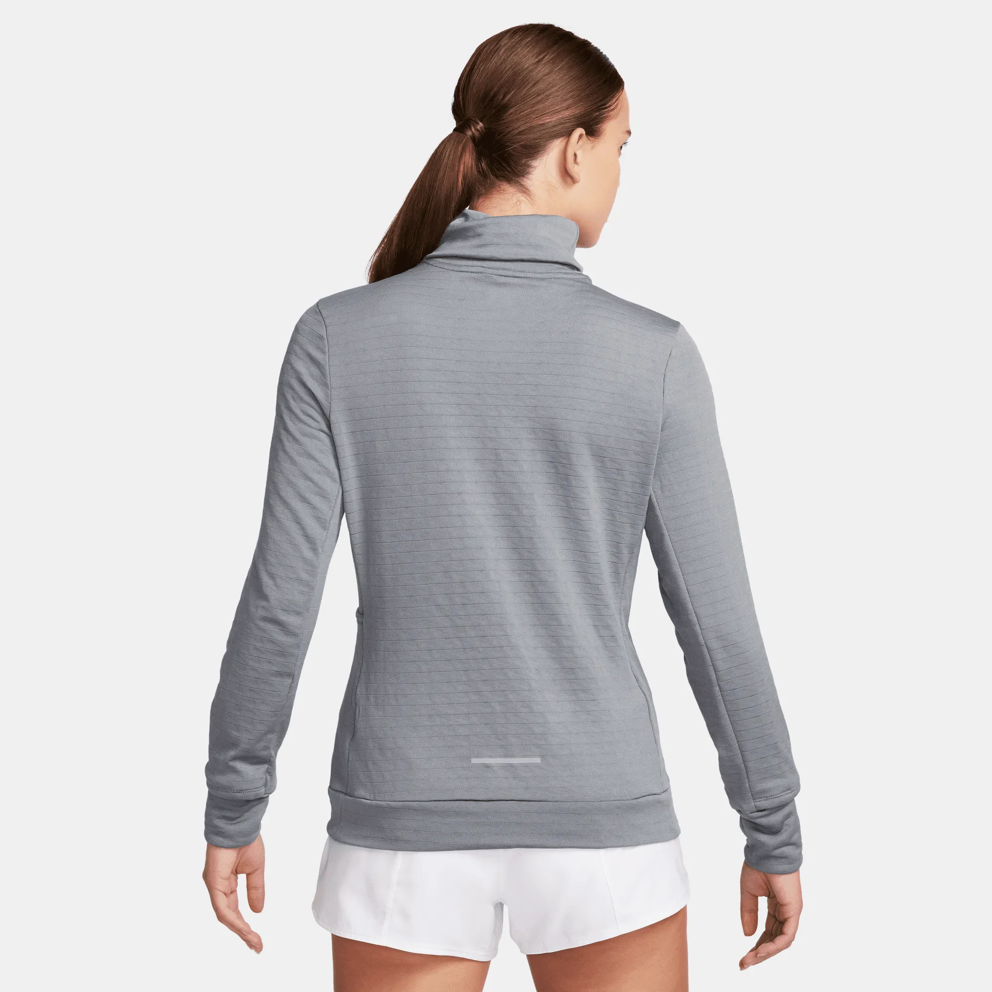 Women's Therma-FIT Element Swift Turtleneck Running Top (084 - Smoke Grey/Reflective Silver)