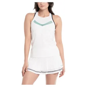 Women`s V.I.P. Tennis Tank with Bra White