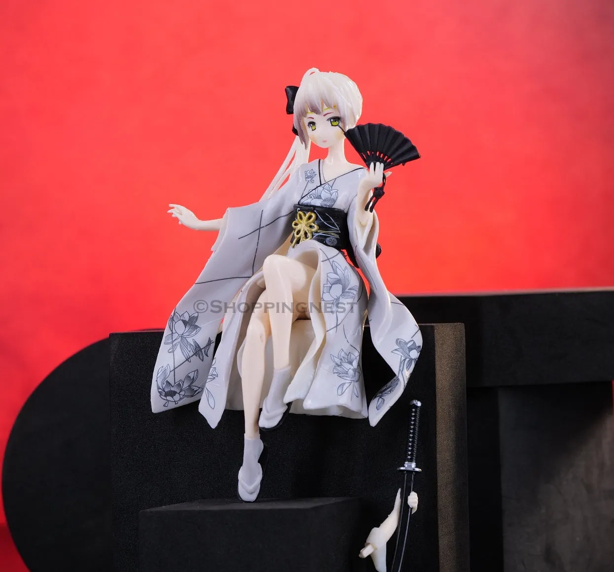 Yosuga No Sora Anime Action Figure Kimono Kasugano Sora Model Character Doll Statue PVC Figurine Grey