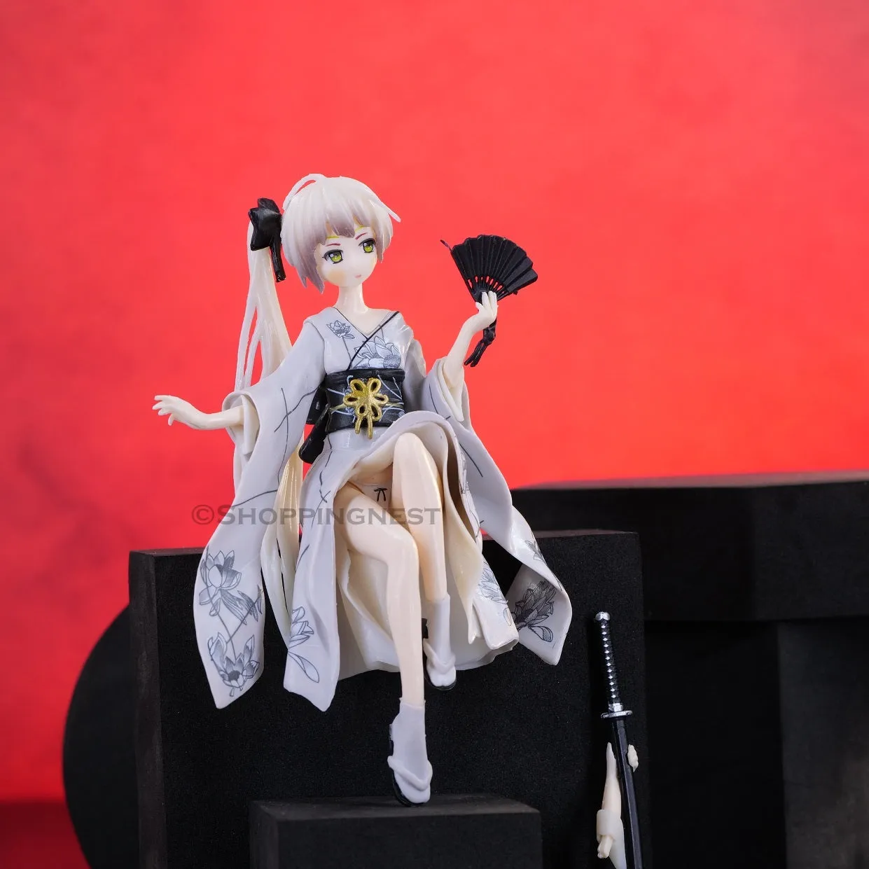 Yosuga No Sora Anime Action Figure Kimono Kasugano Sora Model Character Doll Statue PVC Figurine Grey