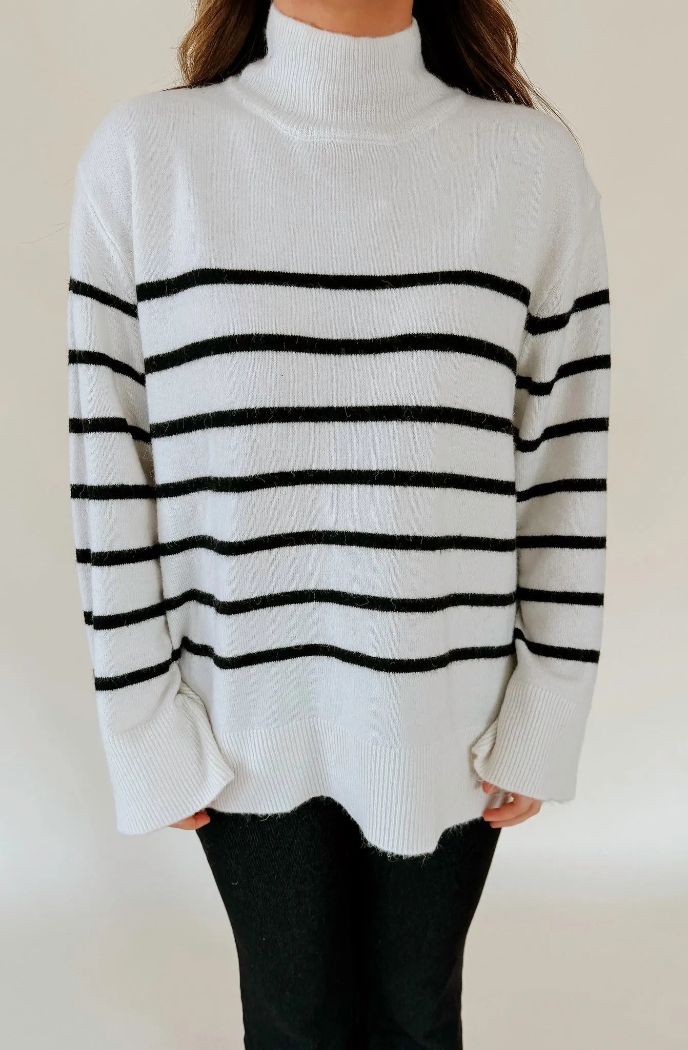 Z SUPPLY FIN STRIPE TURTLENECK STRIPE SWEATER